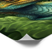 Green Baby Dragon Poster (Ecke)