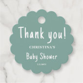 Green Baby Dusche Runde Geschenkanhänger (Vorderseite)