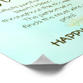 Green Baby Dusche Schnuller Jagdspiel-Zeichen Poster (Ecke)