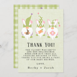 Green Baby Dusche von Ostergnomes Danke Karte