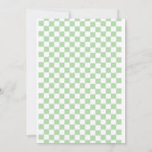 Green Baby Elephant zum Geburtstag Einladung (Rückseite)