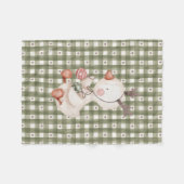 Green Baby Fleece Blanket mit Weihnachtsfiguren (Vorderseite (Horizontal))