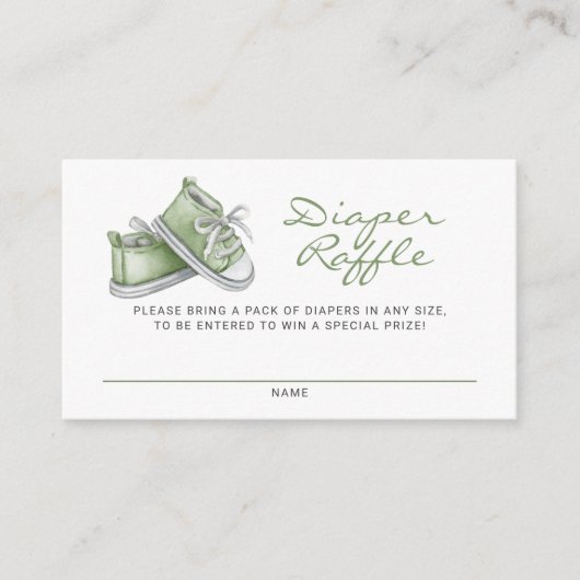 Green Baby Hinterns Babydusche Windelwanne Begleitkarte (Vorderseite)