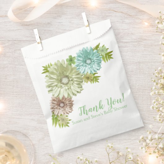 Green Baby in Bloom Brunch Dusche Geschenktütchen (Ausgeschnitten)