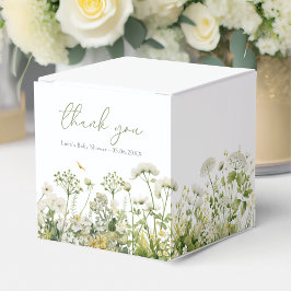 Green Baby in Bloom Floral Wildblume Babydusche Geschenkschachtel