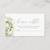 Green Baby in Bloom Wildblume Diaper Raffle Begleitkarte (Vorderseite)