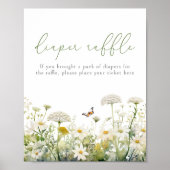 Green Baby in Bloom Wildblume Diaper Raffle Poster (Vorne)