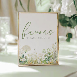 Green Baby in Bloom Wildblume Dusche Gefallen Zeic Poster