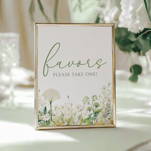 Green Baby in Bloom Wildblume Dusche Gefallen Zeic Poster