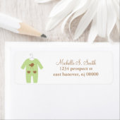 Green Baby Outfit Address Labels (Insitu)