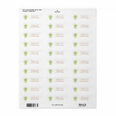 Green Baby Outfit Address Labels (Vorne)
