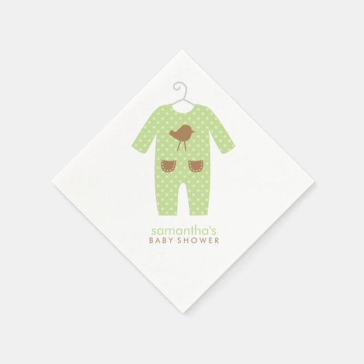 Green Baby Outfit Babydusche Serviette (Ecke)