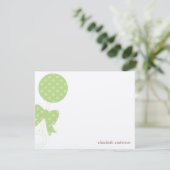 Green Baby Rattle Shower Vielen Dank Dankeskarte (Stehend Vorderseite)