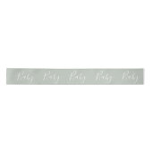Green Baby Script Elegant Baby Shower Satinband (Vorderseite)