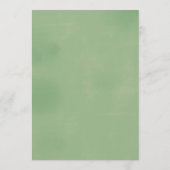 Green Baby Shower Einladungen Karte (Rückseite)