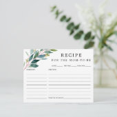 Green Baby Shower Rezept Card Postkarte (Stehend Vorderseite)