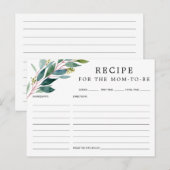 Green Baby Shower Rezept Card Postkarte (Vorne/Hinten)
