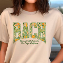 Green BACH Floral Retro Varsity Bridesmaid