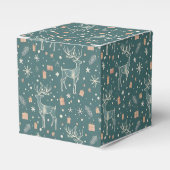 Green background with deer, gift packaging geschenkschachtel (Vorderseite)