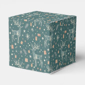 Green background with deer, gift packaging geschenkschachtel (Rückseite)