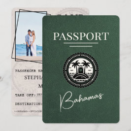 Green Bahamas Passport Save the Date