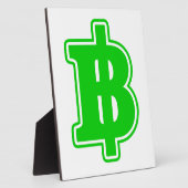 GREEN BAHT SIGN ฿ thailändischer ฿ Fotoplatte (Seite)