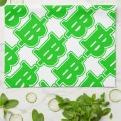 GREEN BAHT SIGN ฿ thailändischer ฿ Handtuch (Gefaltet)