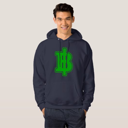 GREEN BAHT SIGN ฿ thailändischer ฿ Hoodie (Vorne ganz)