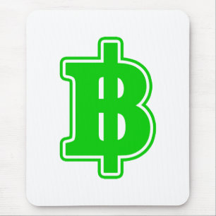 GREEN BAHT SIGN ฿ thailändischer ฿ Mousepad
