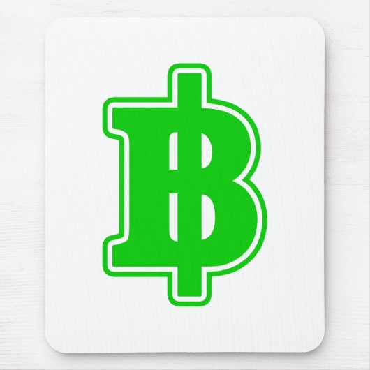 GREEN BAHT SIGN ฿ thailändischer ฿ Mousepad (Vorne)