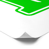 GREEN BAHT SIGN ฿ thailändischer ฿ Poster (Ecke)