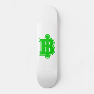 GREEN BAHT SIGN ฿ thailändischer ฿ Skateboard