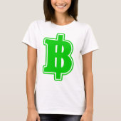 GREEN BAHT SIGN ฿ thailändischer ฿ T-Shirt (Vorderseite)