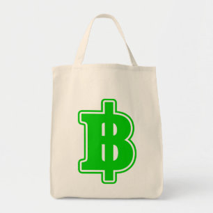 GREEN BAHT SIGN ฿ thailändischer ฿ Tragetasche