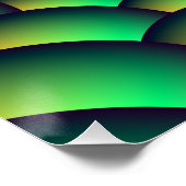 Green Ball Spiral Tunnel Perfect Poster (Ecke)