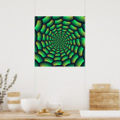 Green Ball Spiral Tunnel Poster (Küche)