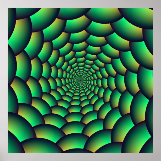 Green Ball Spiral Tunnel Poster (Vorne)