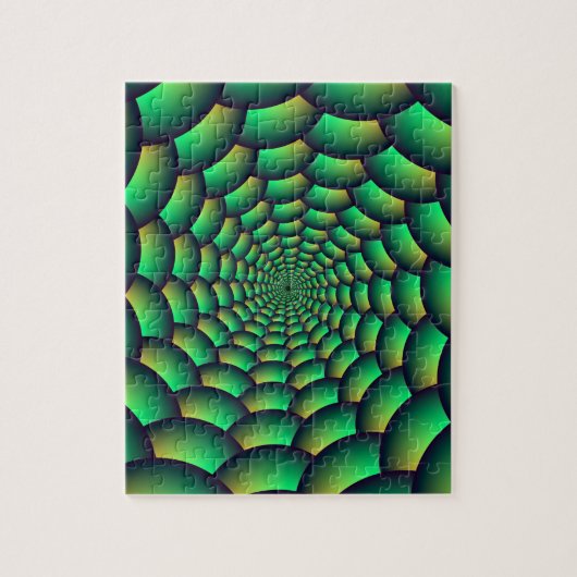 Green Ball Spiral Tunnel Puzzle (Vertikal)
