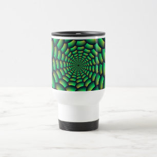 Green Ball Spiral Tunnel Reisebecher
