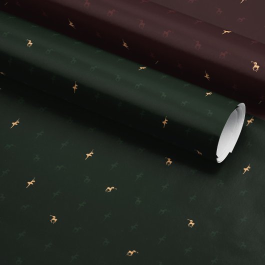 Green ballerina and reindeer wrapping paper geschenkpapier