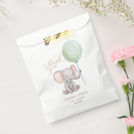 Green Balloon Elephant Baby Dusche Danke Geschenktütchen