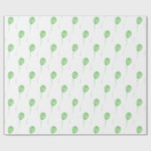 Green balloon Gift Wrapping Paper - Cadeaupapier Geschenkpapier (Flach)