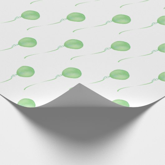 Green balloon Gift Wrapping Paper - Cadeaupapier Geschenkpapier (Ecke)