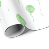Green balloon Gift Wrapping Paper - Cadeaupapier Geschenkpapier (Rolleneckpunkt)