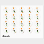 Green Balloon Girl Sticker (Blatt)