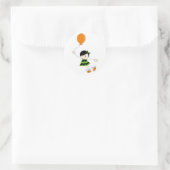Green Balloon Girl Sticker (Tasche)