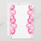 Green Baloon Baby Dusche Einladung (Rückseite)