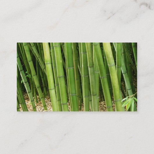 Green Bamboo Asian Visitenkarte (Rückseite)