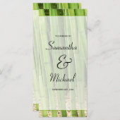 Green Bamboo Asian Wedding Program Programm (Vorne/Hinten)