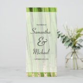 Green Bamboo Asian Wedding Program Programm (Stehend Vorderseite)